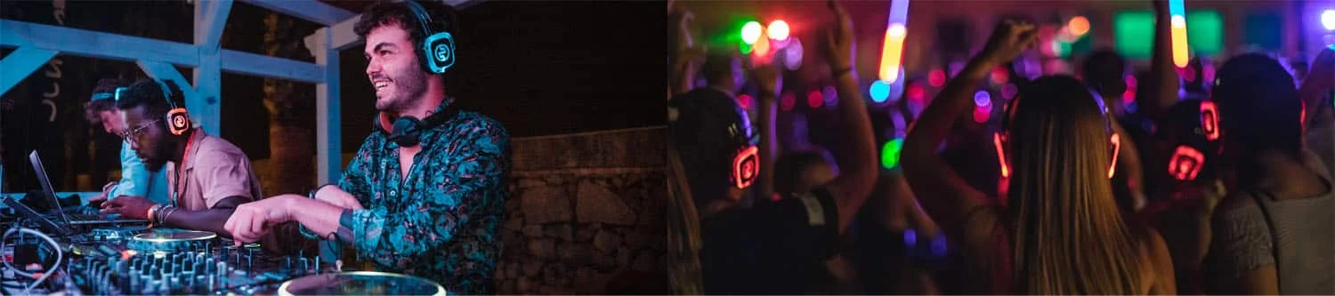 Silent disco headphone rental from Silentsystem - wireless silent disco