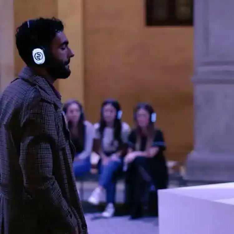 Silent Concert – singer Cantante italiano Mengoni – audífonos inalámbricos para conciertos de música en vivo silenciosos