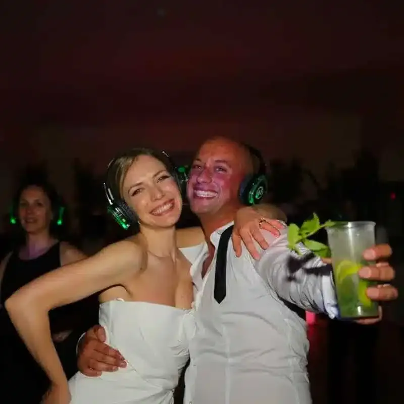 Silentdisco Brautpaar Silentsystem Silent Disco Hochzeit — Brautpaar