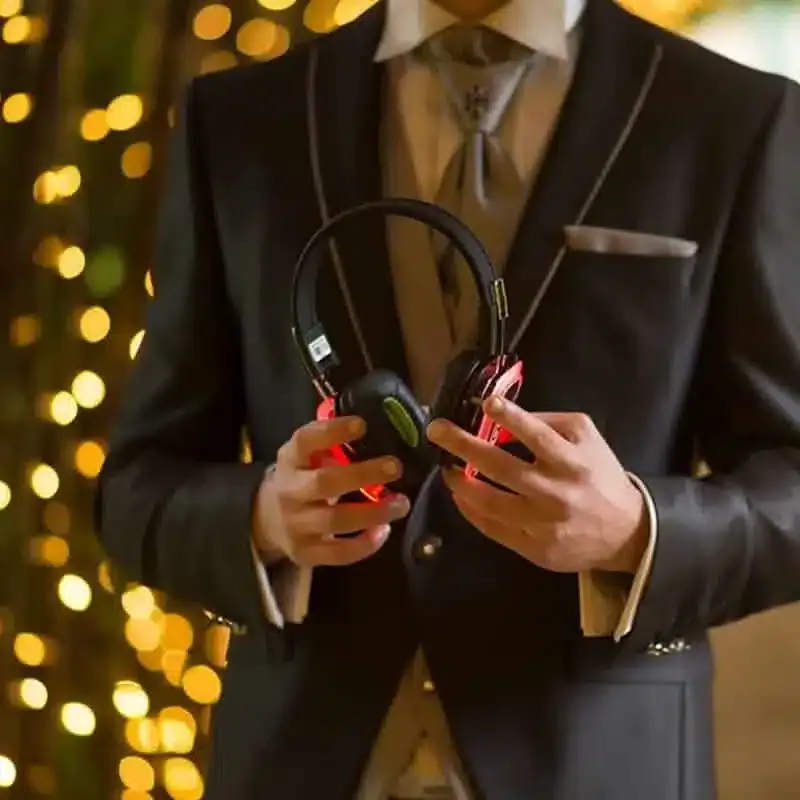 Silentwedding Bräutigam Silentsystem Silent Disco Hochzeit — Bräutigam