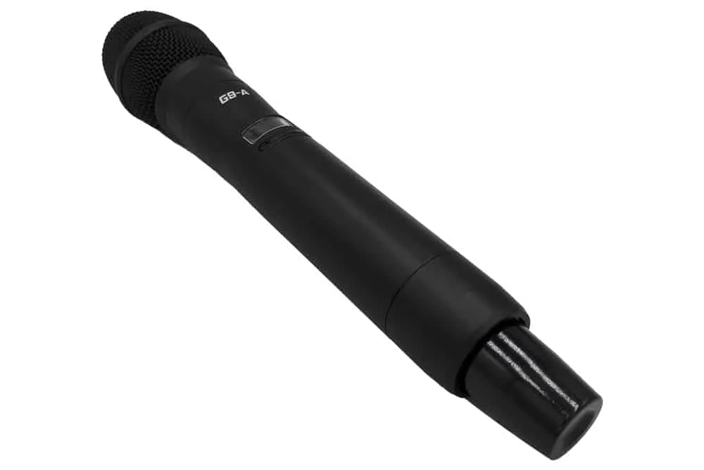 Pantalla y controles del micrófono de mano Silentsystem G9